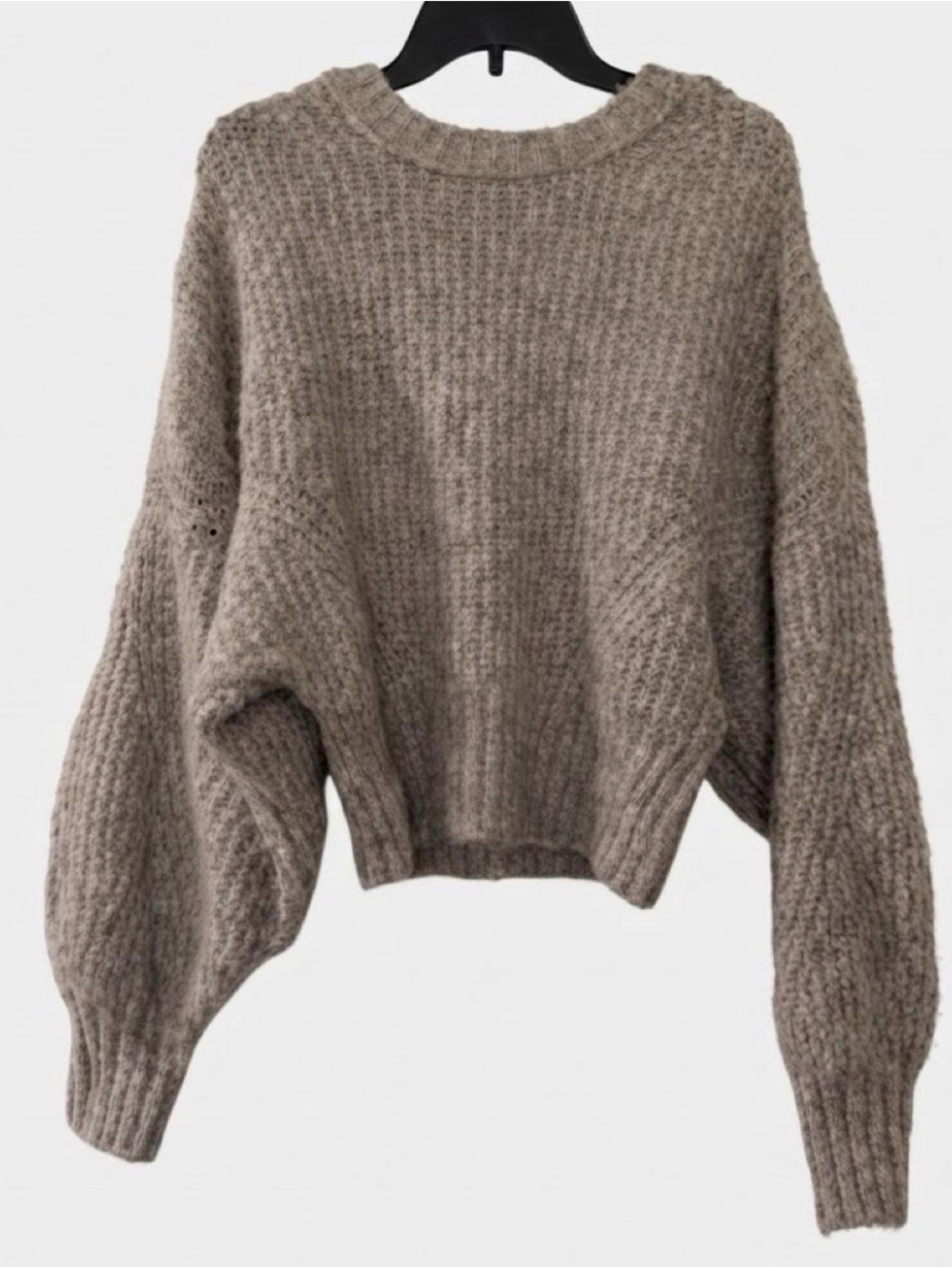 Pilcro Heather Taupe Crewneck Sweater